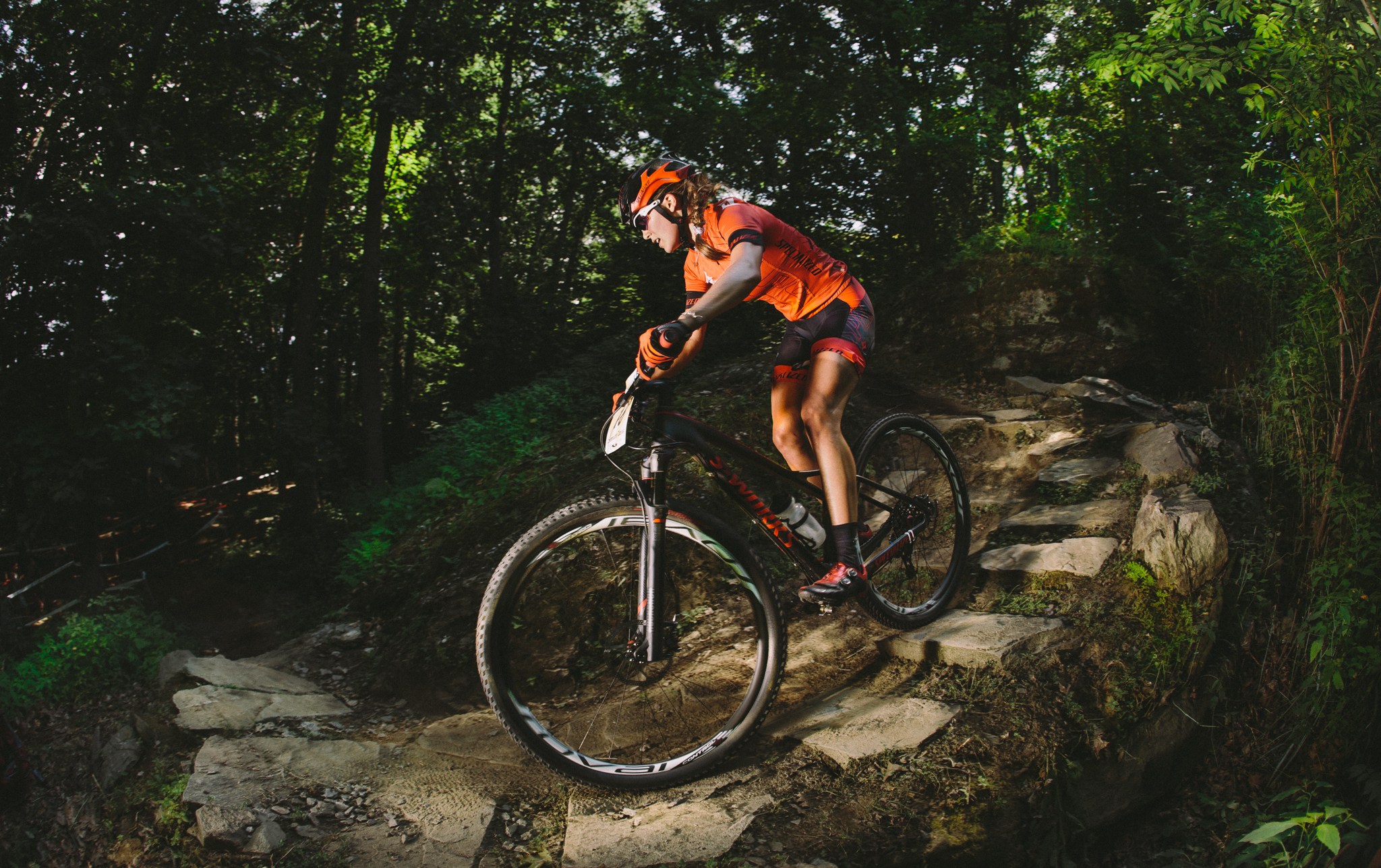 Coppola Photography - CT Adventure Commercial Photographer mountain biking Athlete on location portrait creative lighting Kate Courtney Specialized Mountain Bike Vermont Photographer